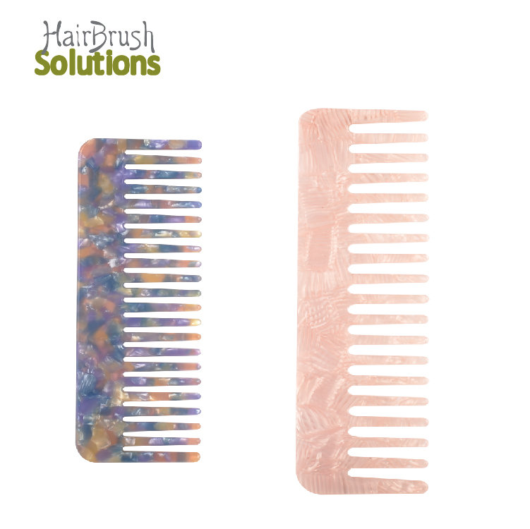 Unique Hair Comb Wide Tooth Thick Curly Hair Hair Care Detangling Comb For Wet And Dry Purple