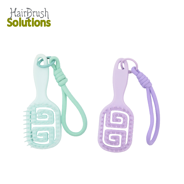 Private Label Detangle Hair Brush Custom Logo Keychain Mini Hair Brushes for Women