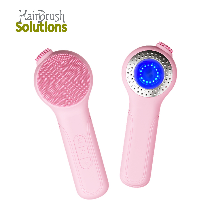 Heat Cold Silicone Facial Cleansing Brush Deep Cleaning Makeup Remover Tool Vibration Massage Facial